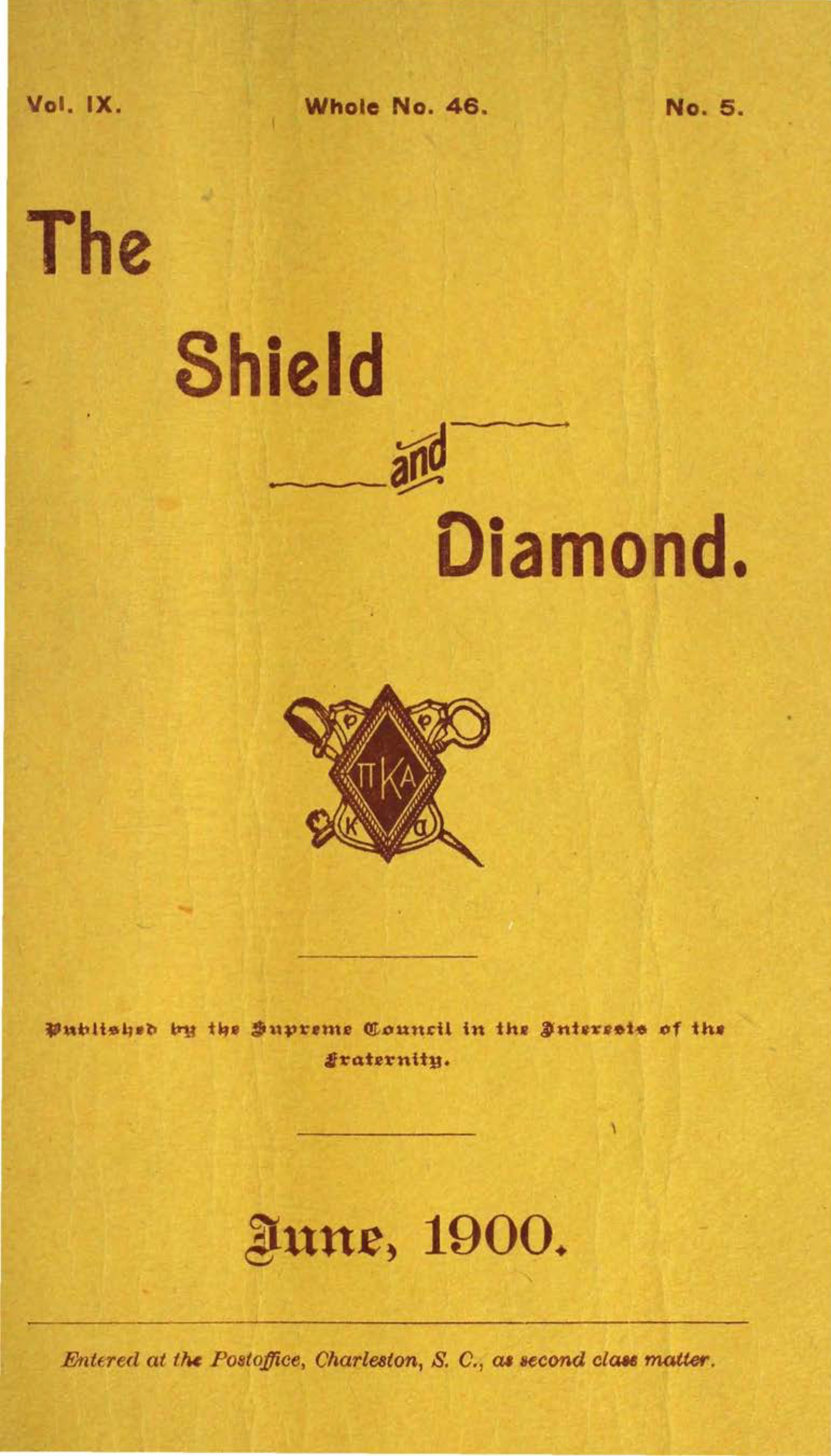 Shield and Diamond, Vol. 9, No. 5, June 1900